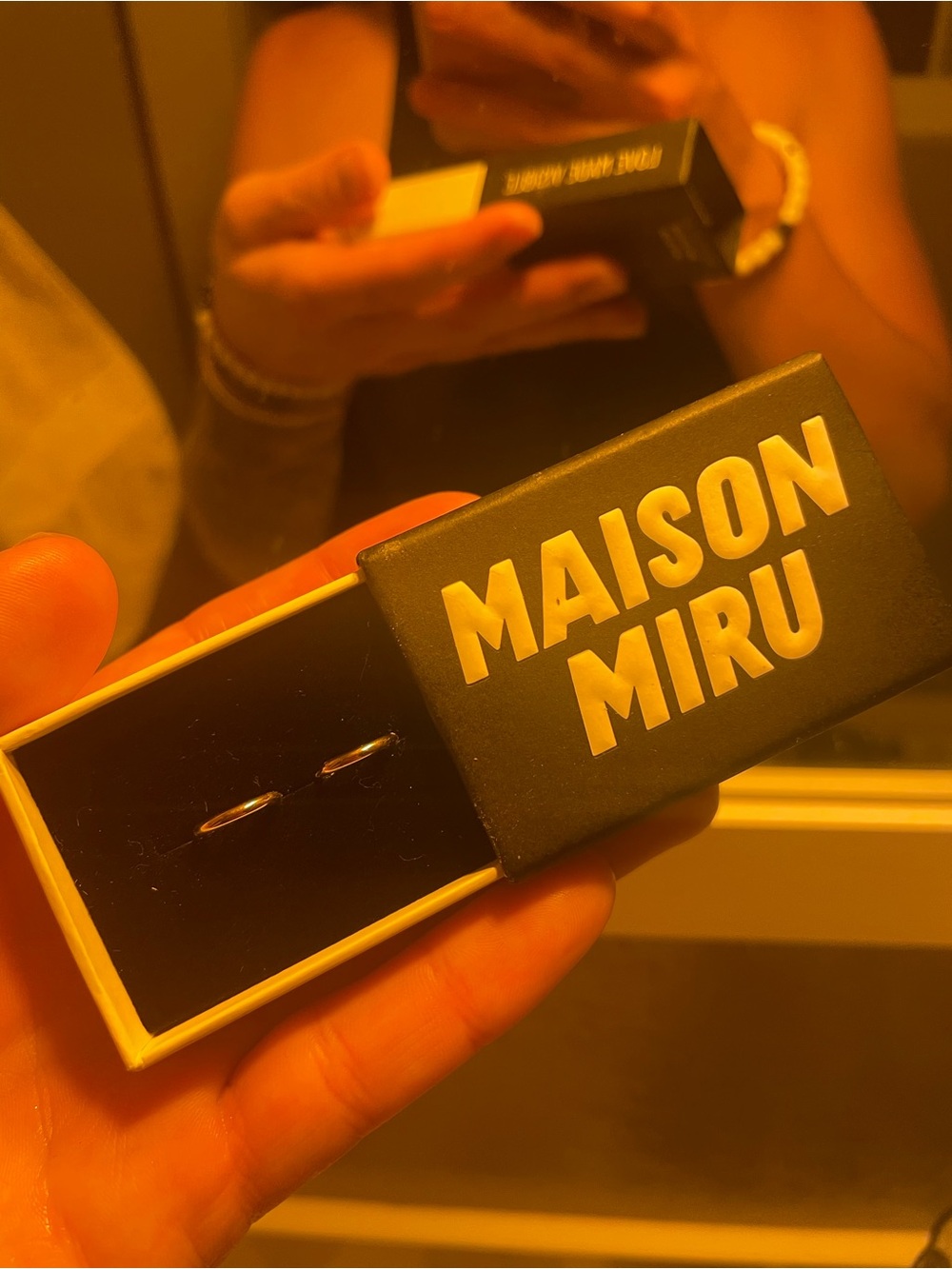 Maison Miru Gold Huggie earrings